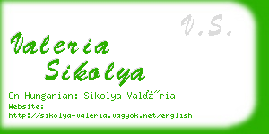 valeria sikolya business card